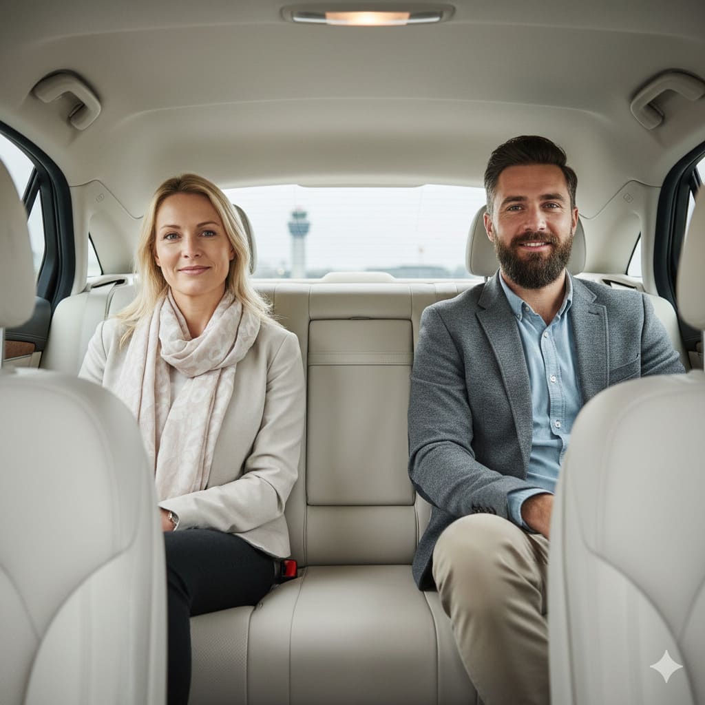 Local driver in a private transfer vehicle